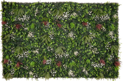 40" Tropical Mirage: Artificial UV Protected Wall Panels 3D Mixed Plant Wall Hedge Decor For Home