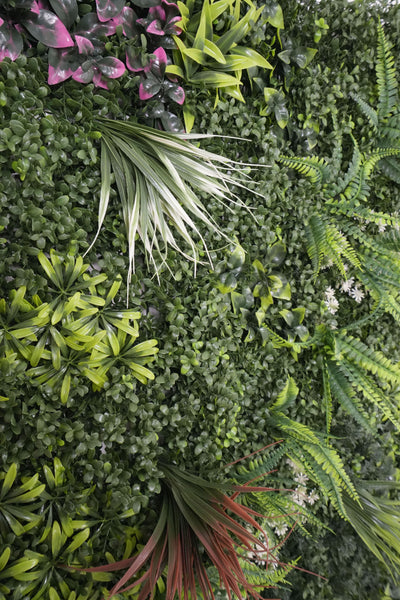 40" Echoes of Eden: Artificial UV Protected Wall Panels 3D Mixed Plant Wall Hedge Decor For Home