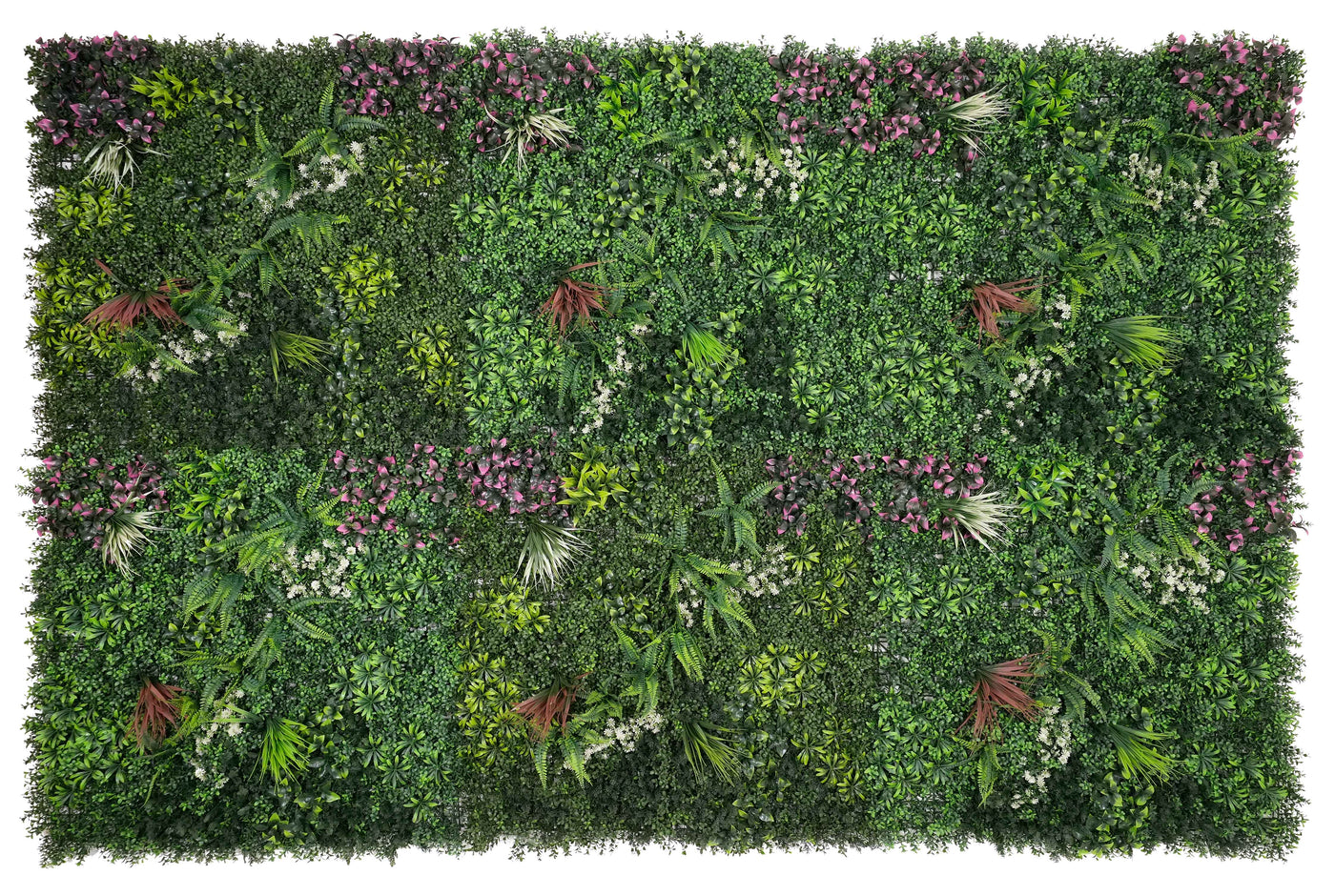 40" Echoes of Eden: Artificial UV Protected Wall Panels 3D Mixed Plant Wall Hedge Decor For Home