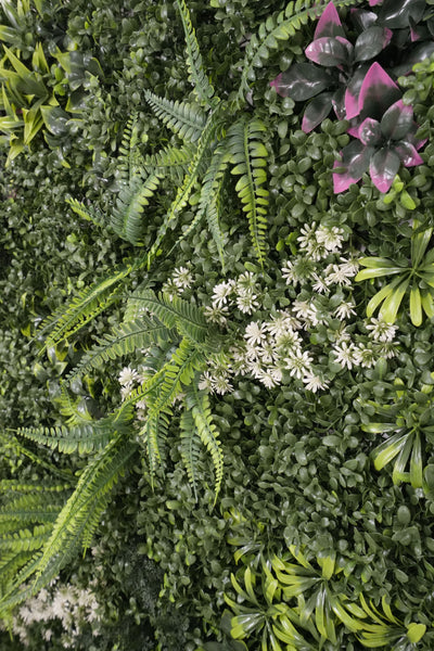 40" Echoes of Eden: Artificial UV Protected Wall Panels 3D Mixed Plant Wall Hedge Decor For Home
