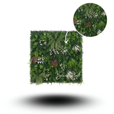 40" Sunshadow Grove: Artificial UV Protected Wall Panels 3D Mixed Plant Wall Hedge Decor For Home