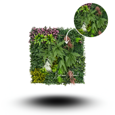 40" Rainforest Tapestry: Artificial UV Protected Wall Panels 3D Mixed Plant Wall Hedge Decor For Home