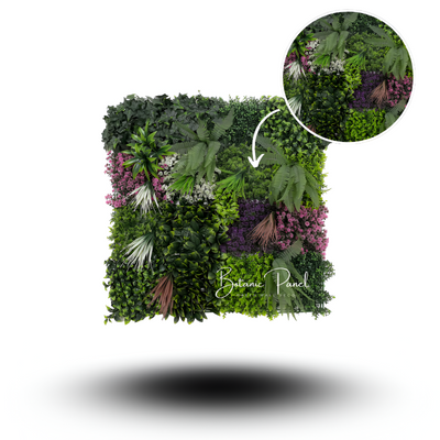 40" Jungle Mosaic: Artificial UV Protected Wall Panels 3D Mixed Plant Wall Hedge Decor For Home