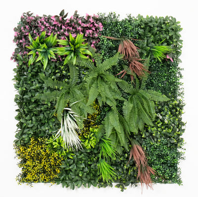 40" Echoes of Eden: Artificial UV Protected Wall Panels 3D Mixed Plant Wall Hedge Decor For Home