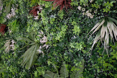 40" Tropical Mirage: Artificial UV Protected Wall Panels 3D Mixed Plant Wall Hedge Decor For Home